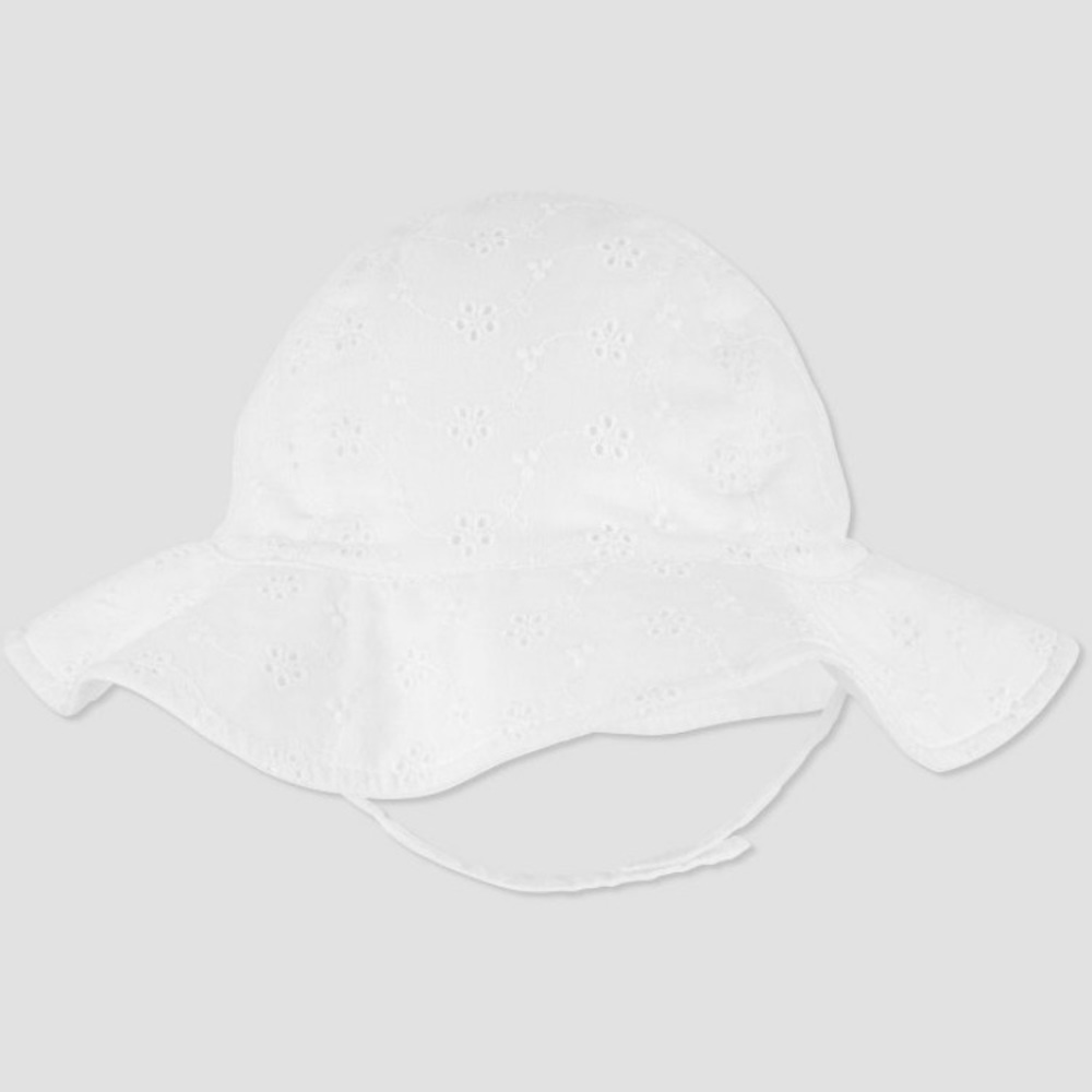 Baby Swim Hat White Eyelet 6-12 Months